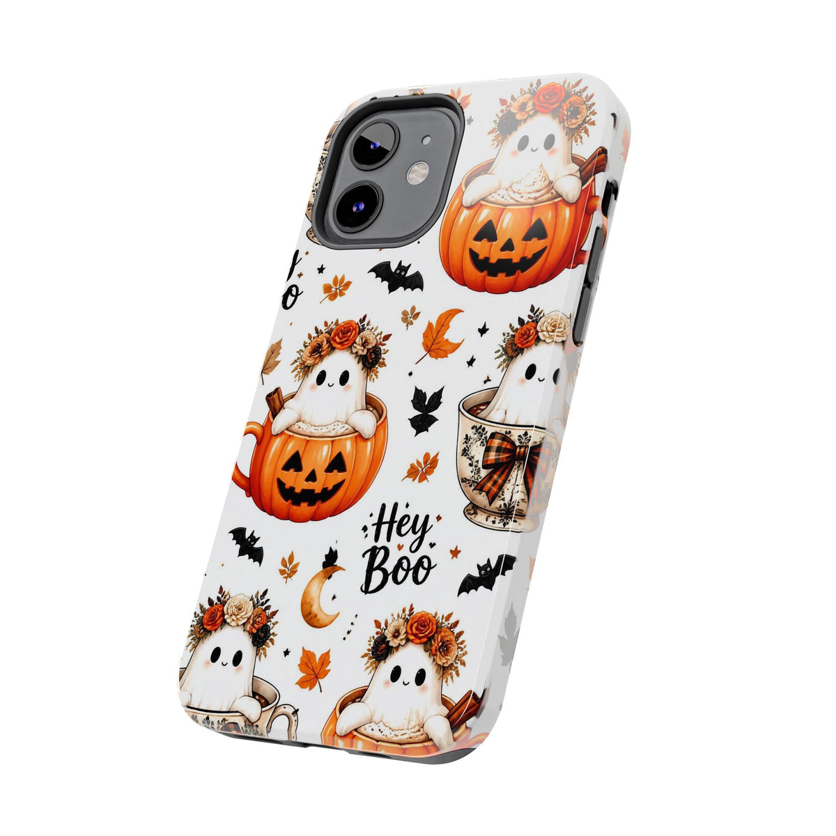 Hey Boo Halloween Phone Case Spooky Ghost Tough Protective iPhone Samsung Galaxy Cover Festive Collection