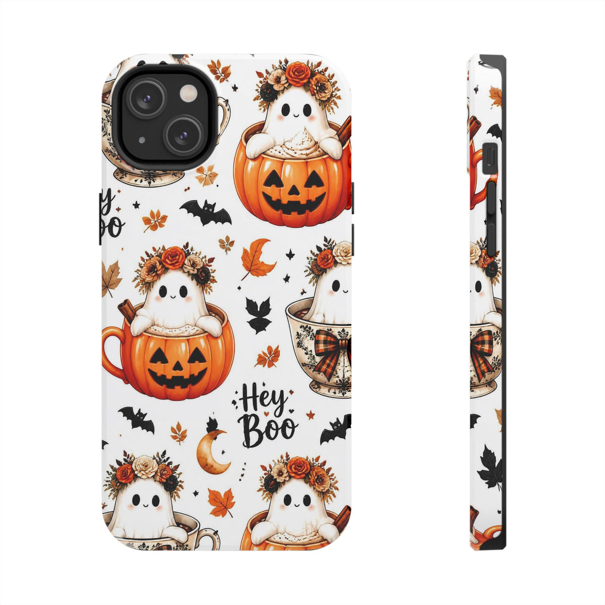 Hey Boo Halloween Phone Case Spooky Ghost Tough Protective iPhone Samsung Galaxy Cover Festive Collection