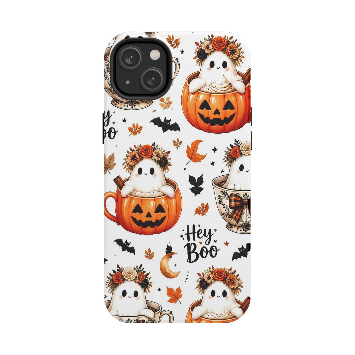 Hey Boo Halloween Phone Case Spooky Ghost Tough Protective iPhone Samsung Galaxy Cover Festive Collection
