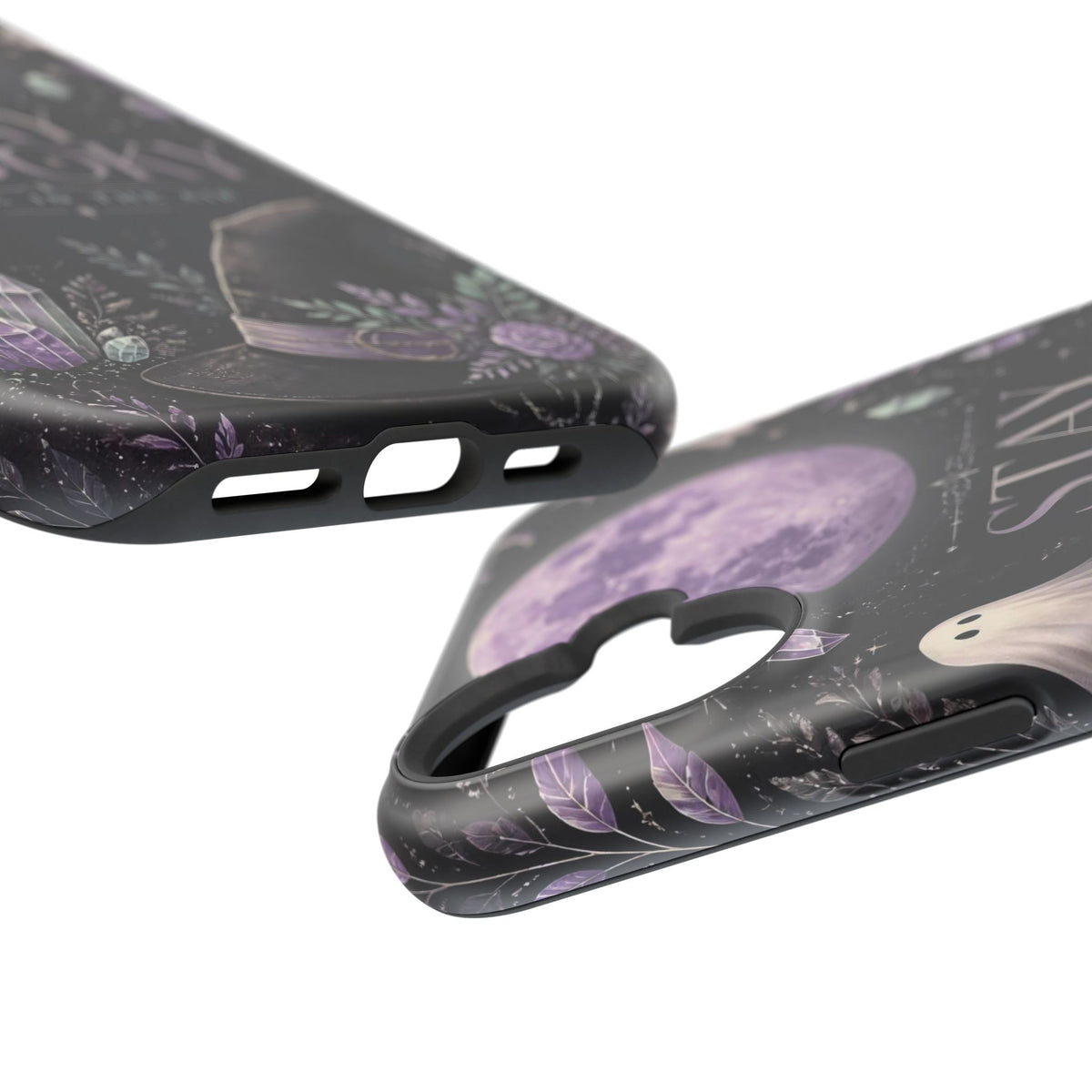 Stay Spooky Halloween Phone Case Witchy Purple Moon Tough Protective iPhone Samsung Galaxy Cover Festive Collection