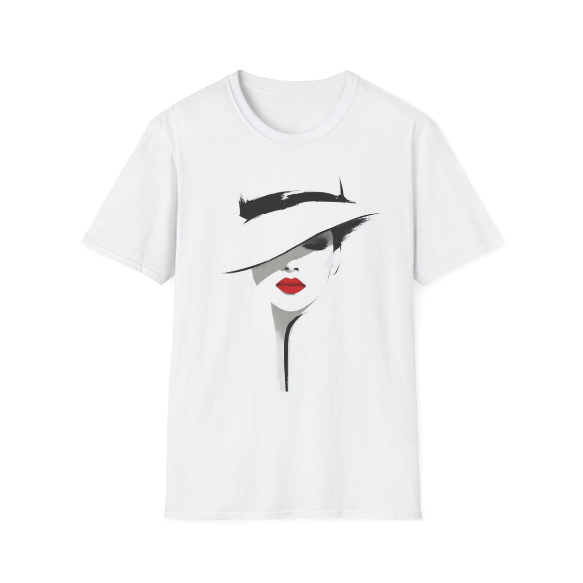 Abstract Woman in Hat Graphic T-Shirt – Modern Minimalist Art Tee