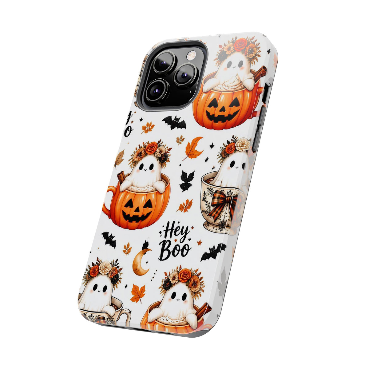 Hey Boo Halloween Phone Case Spooky Ghost Tough Protective iPhone Samsung Galaxy Cover Festive Collection