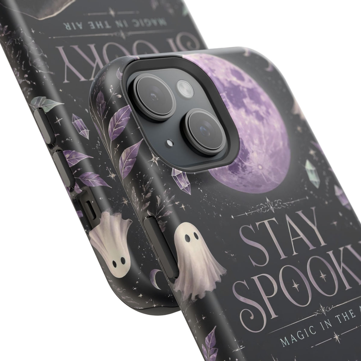 Stay Spooky Halloween Phone Case Witchy Purple Moon Tough Protective iPhone Samsung Galaxy Cover Festive Collection