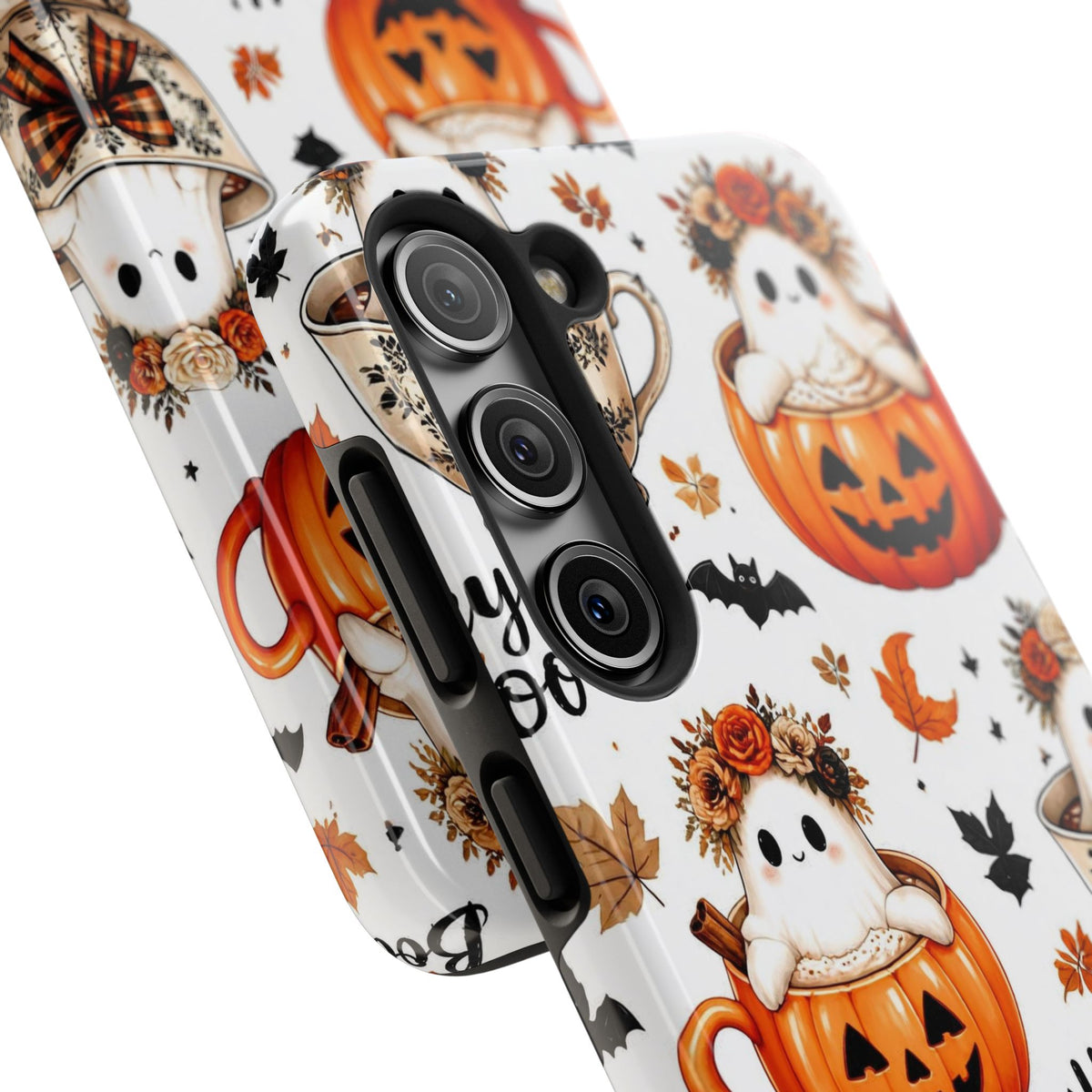 Hey Boo Halloween Phone Case Spooky Ghost Tough Protective iPhone Samsung Galaxy Cover Festive Collection