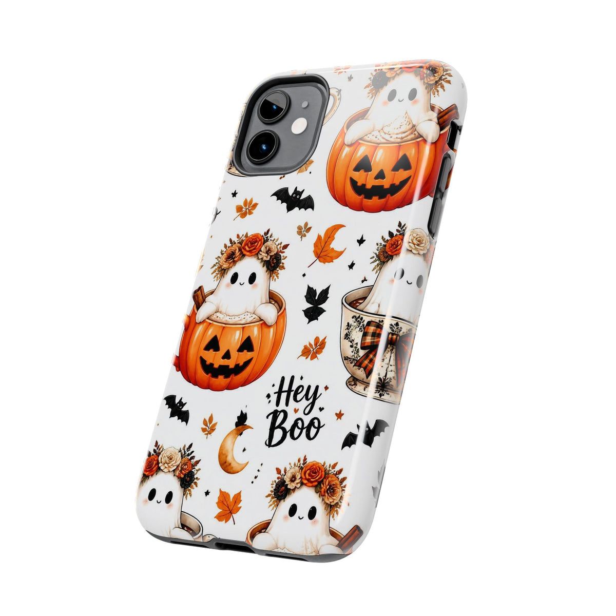 Hey Boo Halloween Phone Case Spooky Ghost Tough Protective iPhone Samsung Galaxy Cover Festive Collection