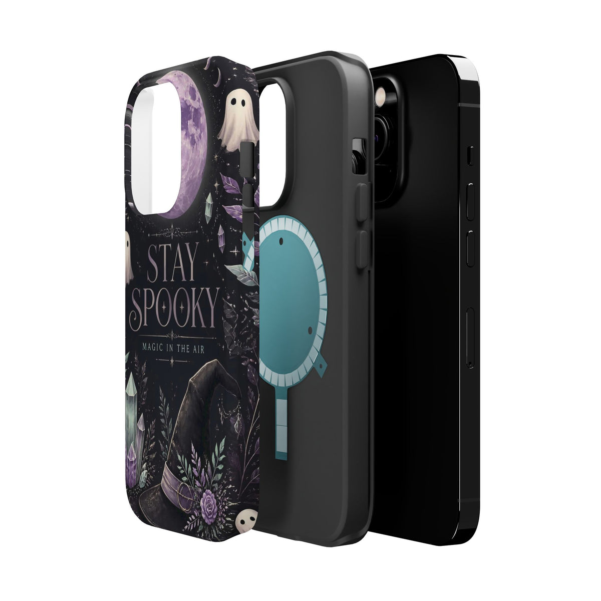 Stay Spooky Halloween Phone Case Witchy Purple Moon Tough Protective iPhone Samsung Galaxy Cover Festive Collection