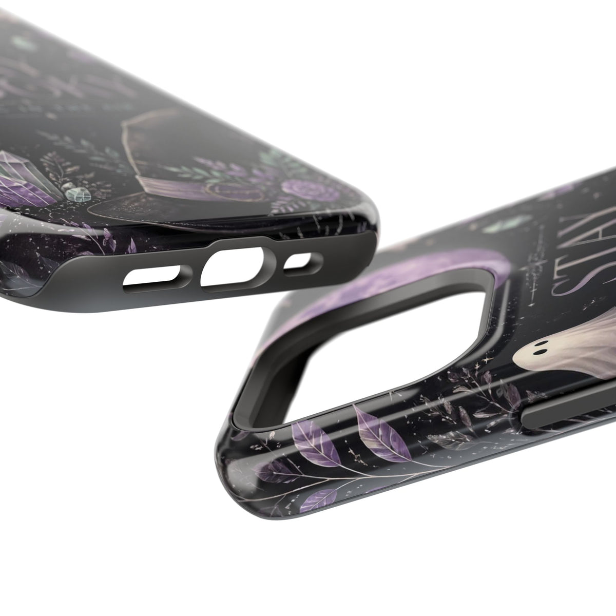 Stay Spooky Halloween Phone Case Witchy Purple Moon Tough Protective iPhone Samsung Galaxy Cover Festive Collection