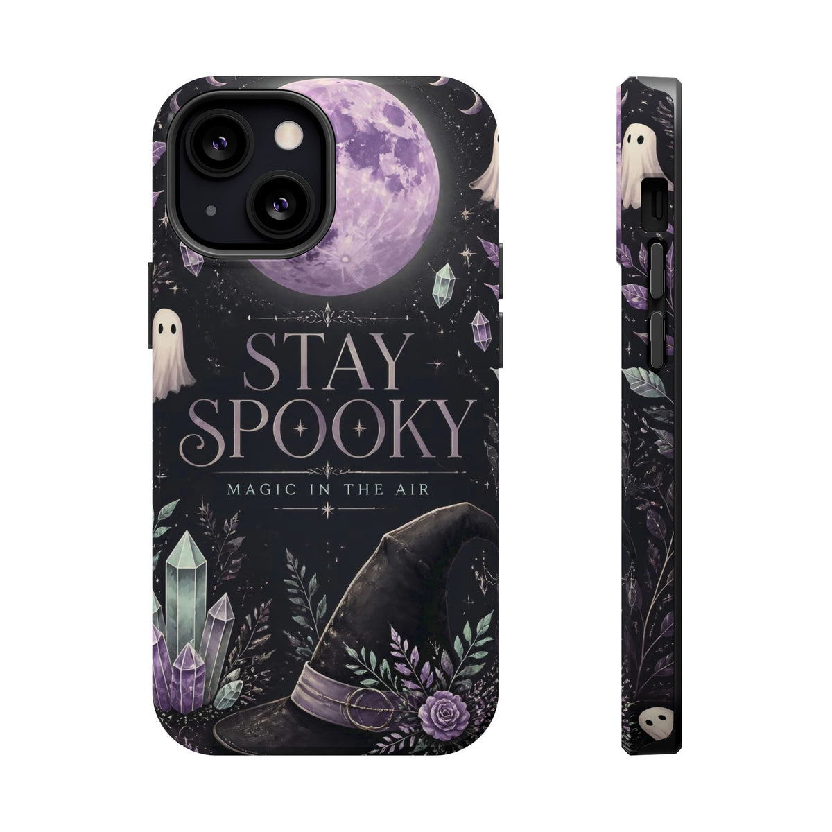 Stay Spooky Halloween Phone Case Witchy Purple Moon Tough Protective iPhone Samsung Galaxy Cover Festive Collection