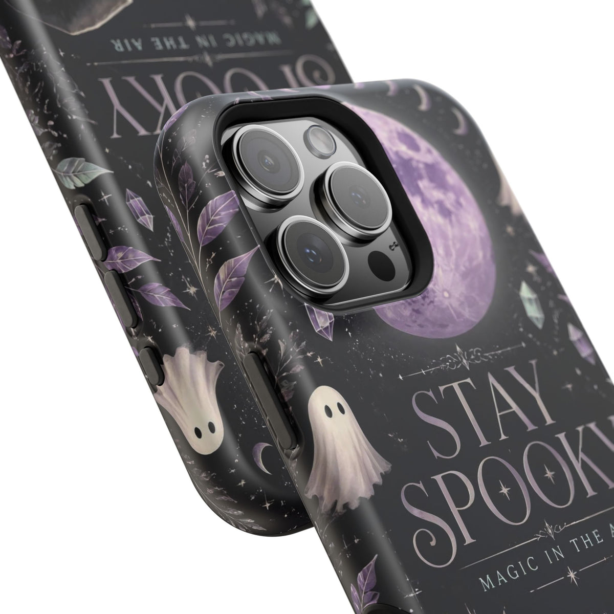 Stay Spooky Halloween Phone Case Witchy Purple Moon Tough Protective iPhone Samsung Galaxy Cover Festive Collection