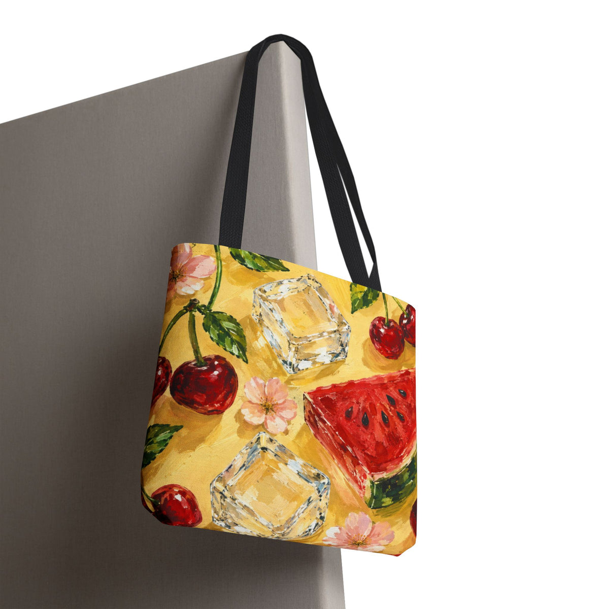 Summer Fruit Tote Bag – Cherry & Watermelon AOP Bag | Colorful Everyday Accessory