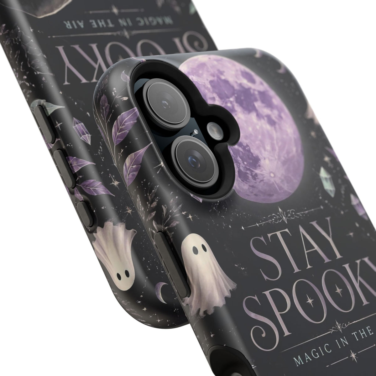 Stay Spooky Halloween Phone Case Witchy Purple Moon Tough Protective iPhone Samsung Galaxy Cover Festive Collection