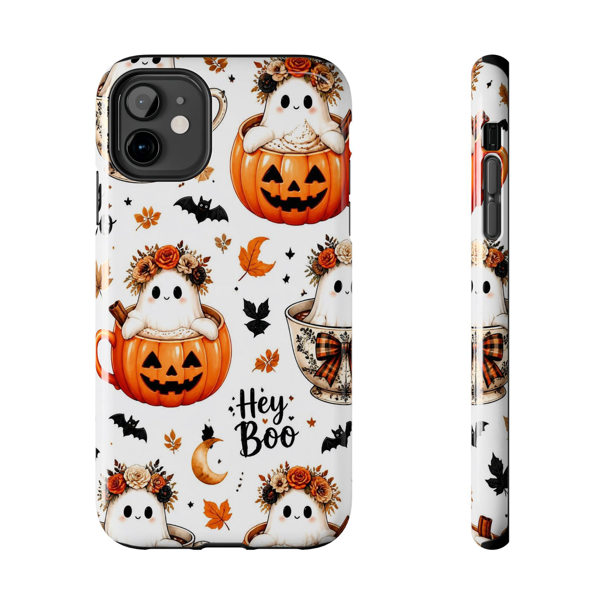 Hey Boo Halloween Phone Case Spooky Ghost Tough Protective iPhone Samsung Galaxy Cover Festive Collection