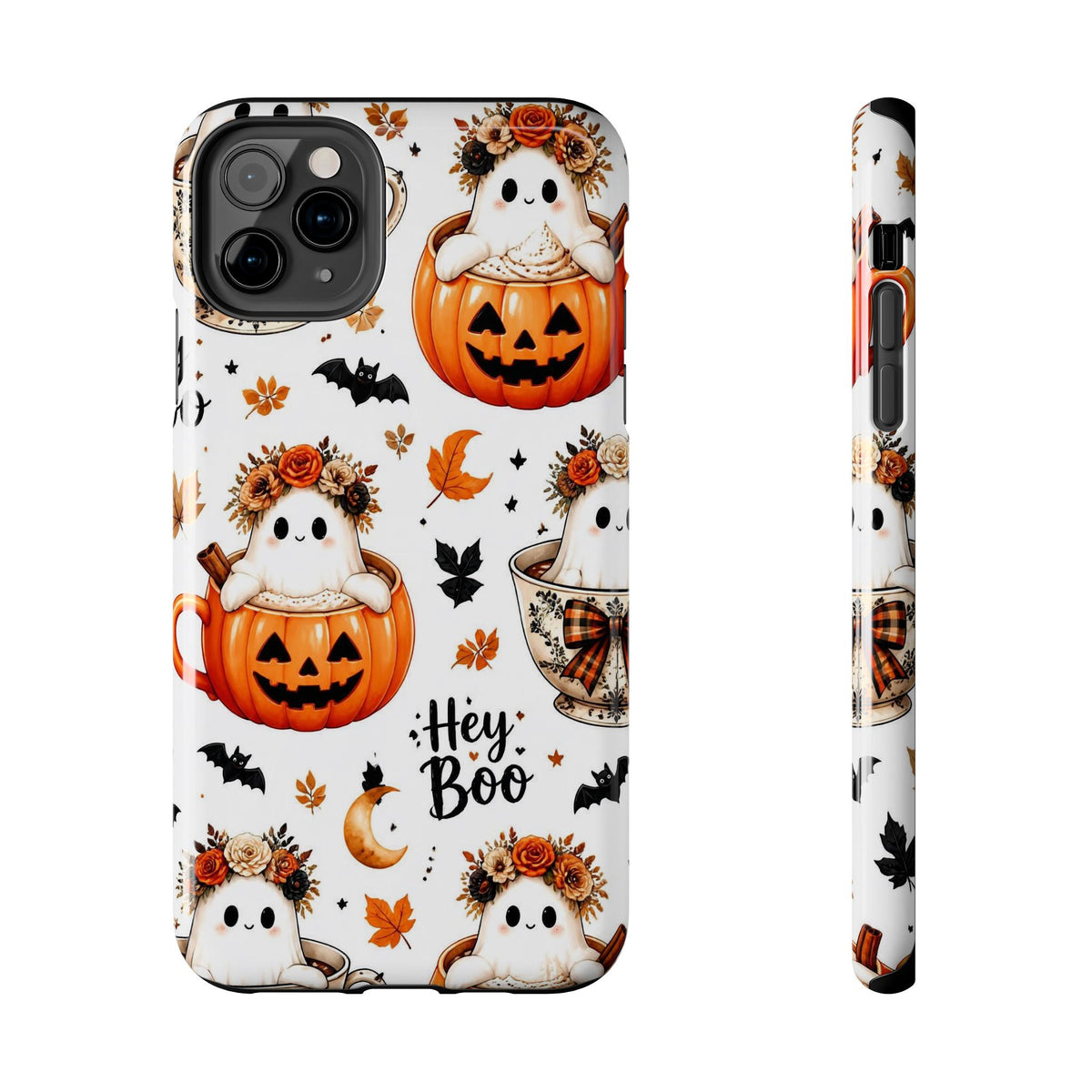 Hey Boo Halloween Phone Case Spooky Ghost Tough Protective iPhone Samsung Galaxy Cover Festive Collection