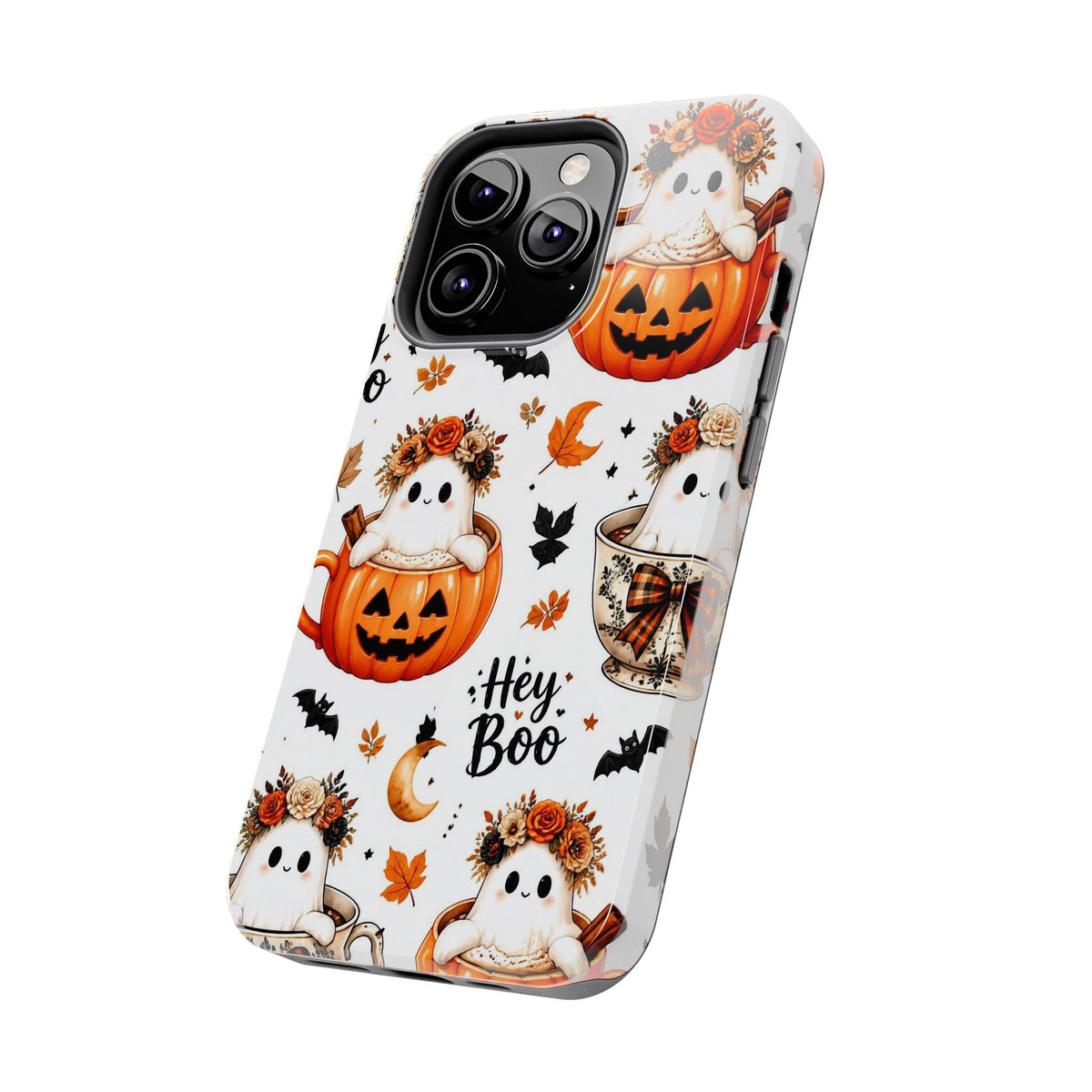 Hey Boo Halloween Phone Case Spooky Ghost Tough Protective iPhone Samsung Galaxy Cover Festive Collection