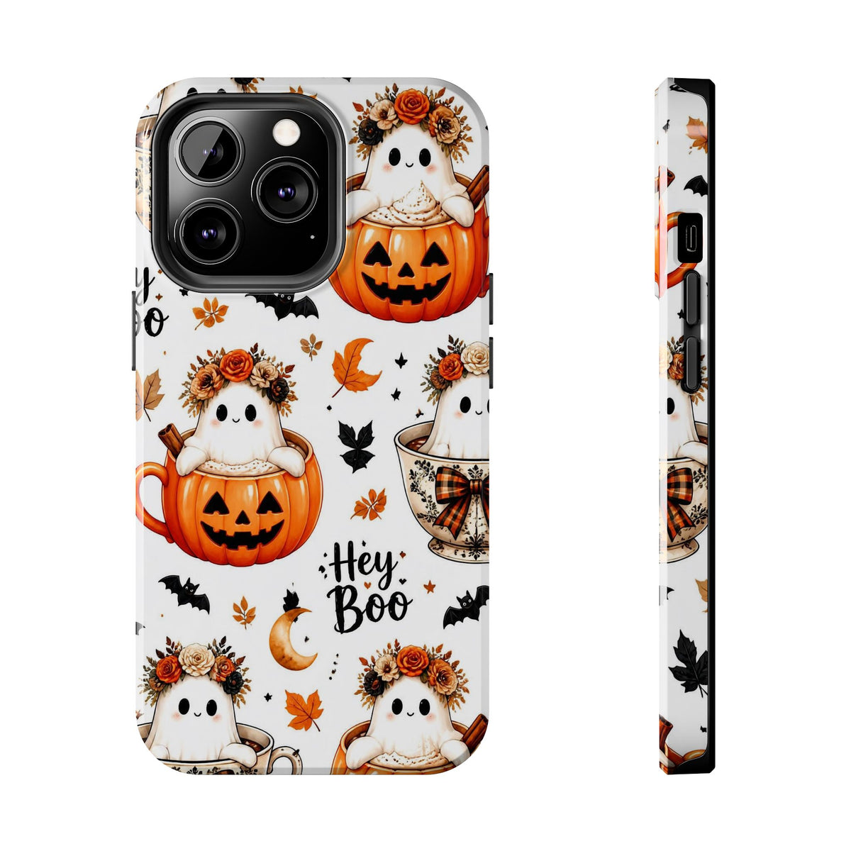 Hey Boo Halloween Phone Case Spooky Ghost Tough Protective iPhone Samsung Galaxy Cover Festive Collection