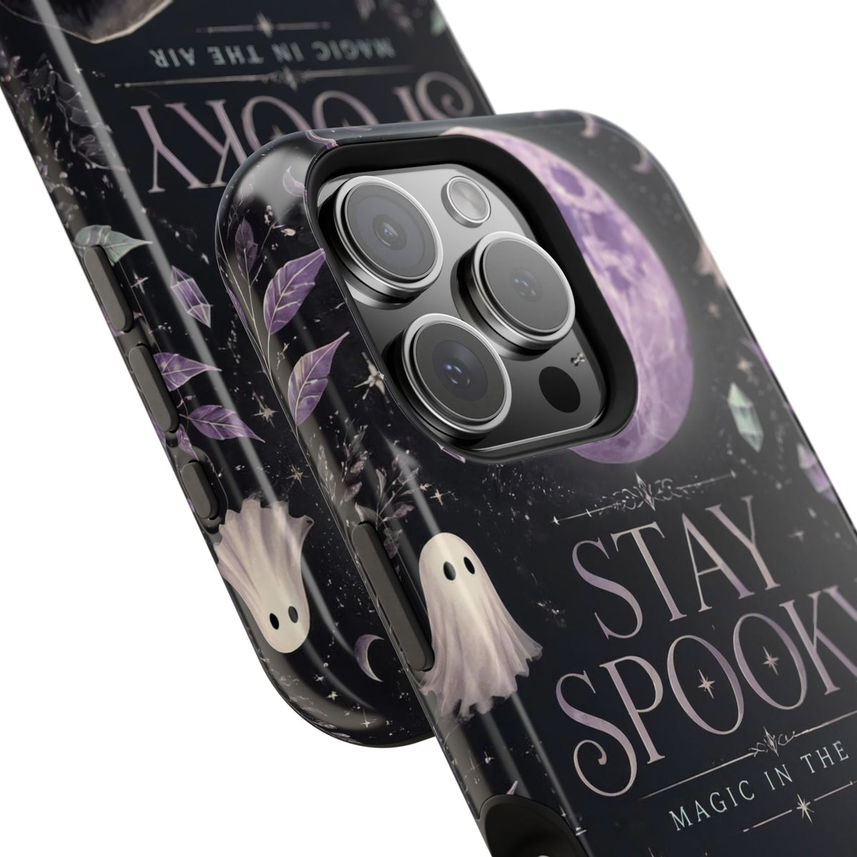 Stay Spooky Halloween Phone Case Witchy Purple Moon Tough Protective iPhone Samsung Galaxy Cover Festive Collection