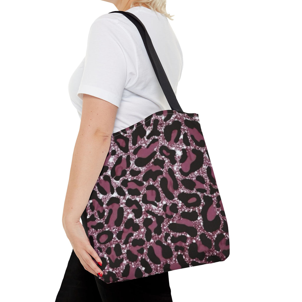 Pink Leopard Print Tote Bag – Glam Animal Print Shoulder Bag | Stylish Everyday Accessory