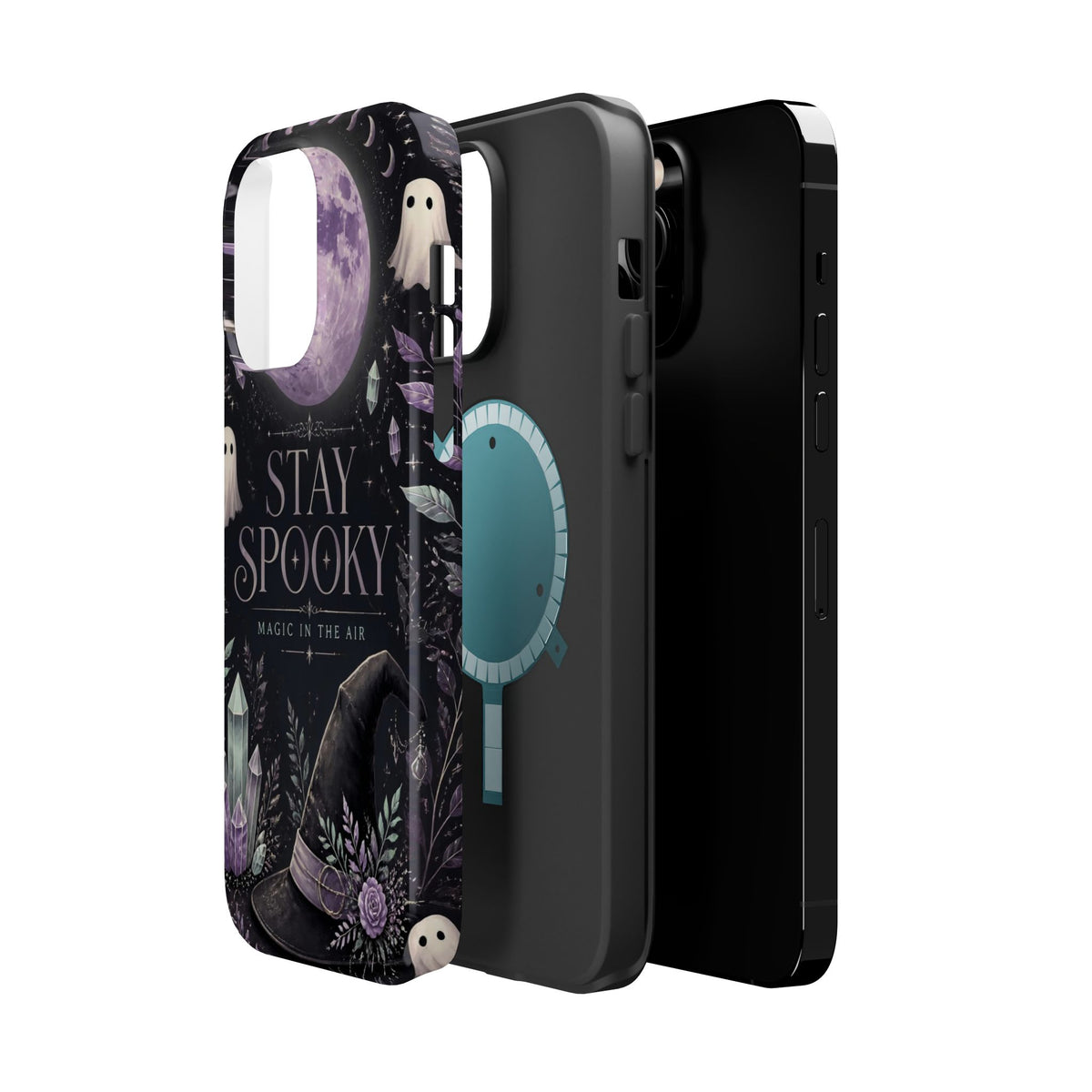 Stay Spooky Halloween Phone Case Witchy Purple Moon Tough Protective iPhone Samsung Galaxy Cover Festive Collection