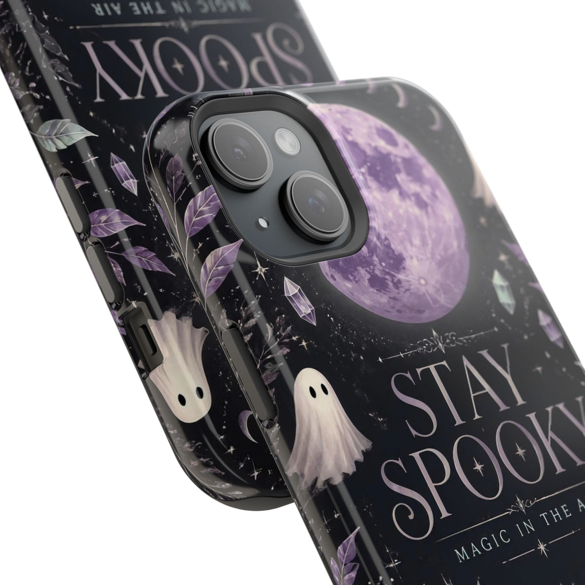 Stay Spooky Halloween Phone Case Witchy Purple Moon Tough Protective iPhone Samsung Galaxy Cover Festive Collection
