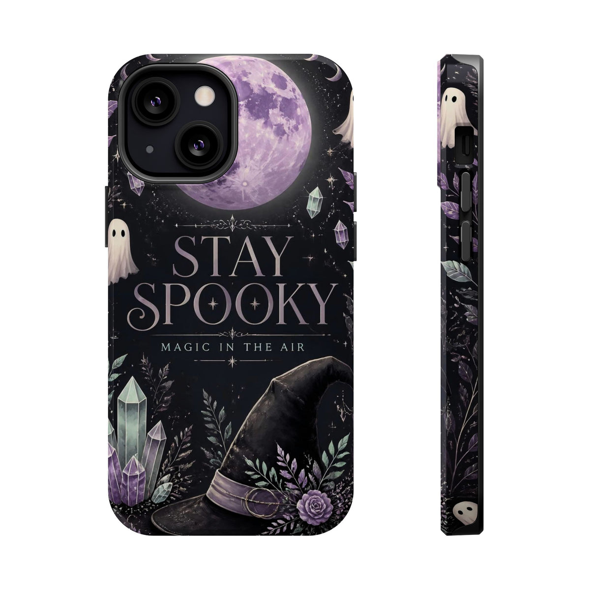 Stay Spooky Halloween Phone Case Witchy Purple Moon Tough Protective iPhone Samsung Galaxy Cover Festive Collection