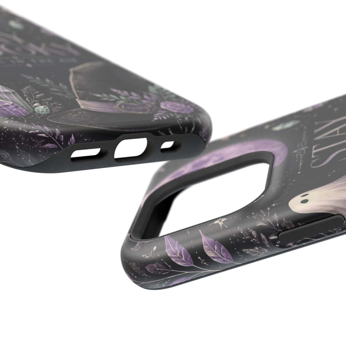 Stay Spooky Halloween Phone Case Witchy Purple Moon Tough Protective iPhone Samsung Galaxy Cover Festive Collection