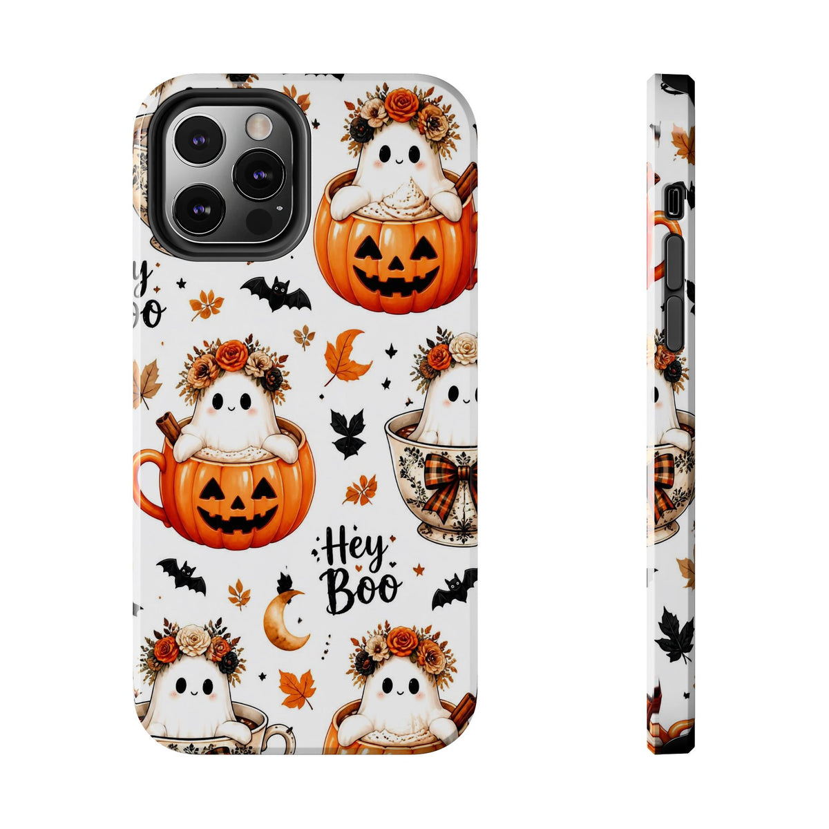 Hey Boo Halloween Phone Case Spooky Ghost Tough Protective iPhone Samsung Galaxy Cover Festive Collection