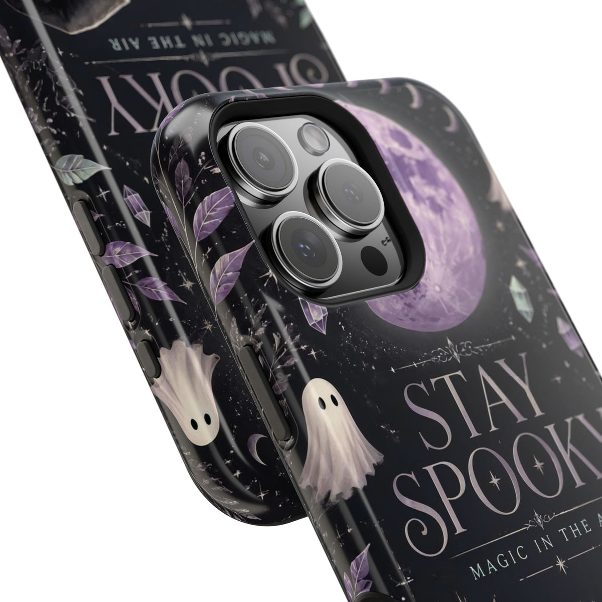 Stay Spooky Halloween Phone Case Witchy Purple Moon Tough Protective iPhone Samsung Galaxy Cover Festive Collection