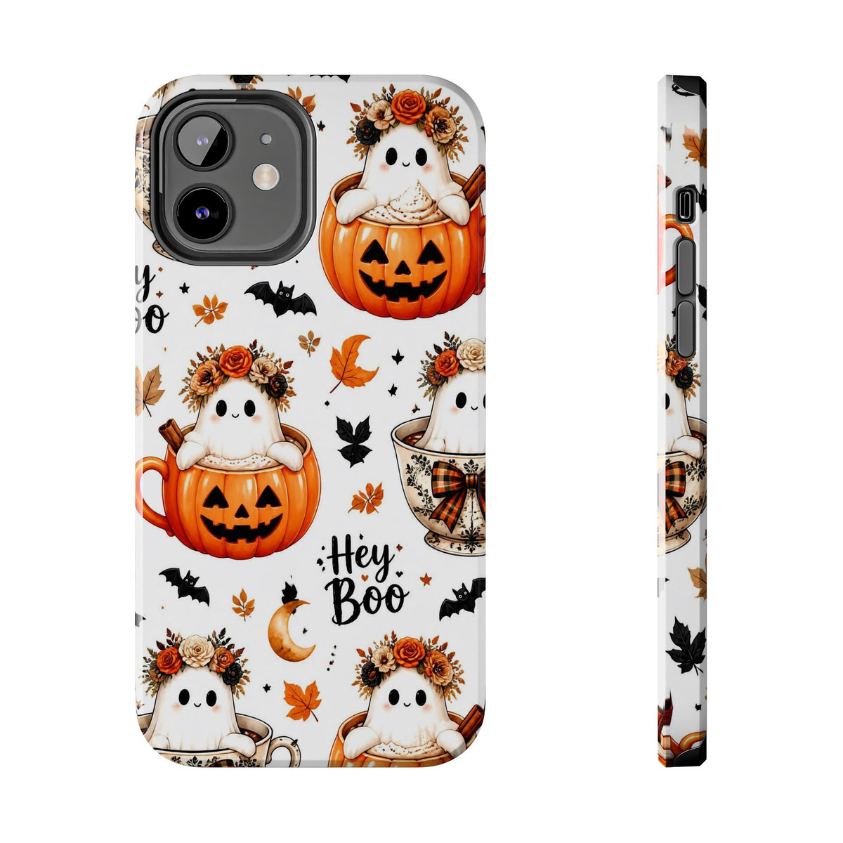 Hey Boo Halloween Phone Case Spooky Ghost Tough Protective iPhone Samsung Galaxy Cover Festive Collection