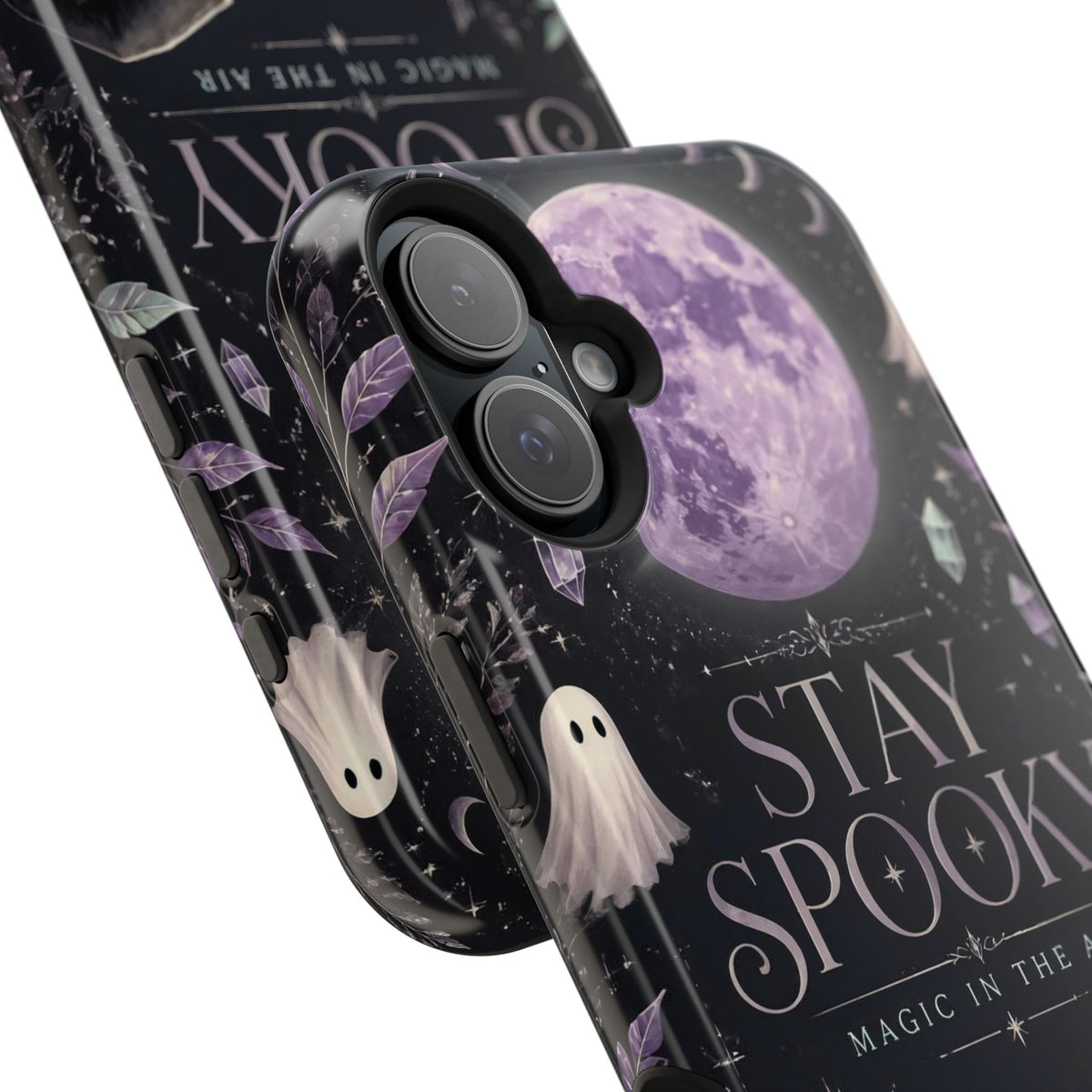 Stay Spooky Halloween Phone Case Witchy Purple Moon Tough Protective iPhone Samsung Galaxy Cover Festive Collection