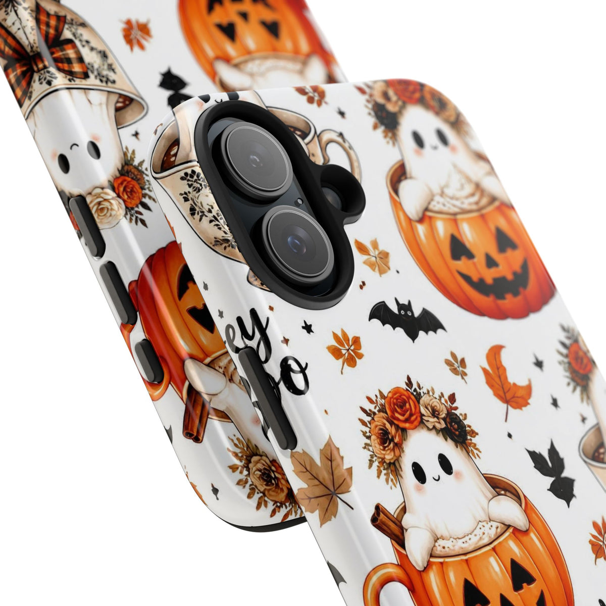 Hey Boo Halloween Phone Case Spooky Ghost Tough Protective iPhone Samsung Galaxy Cover Festive Collection