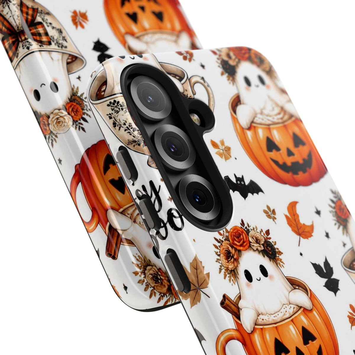 Hey Boo Halloween Phone Case Spooky Ghost Tough Protective iPhone Samsung Galaxy Cover Festive Collection