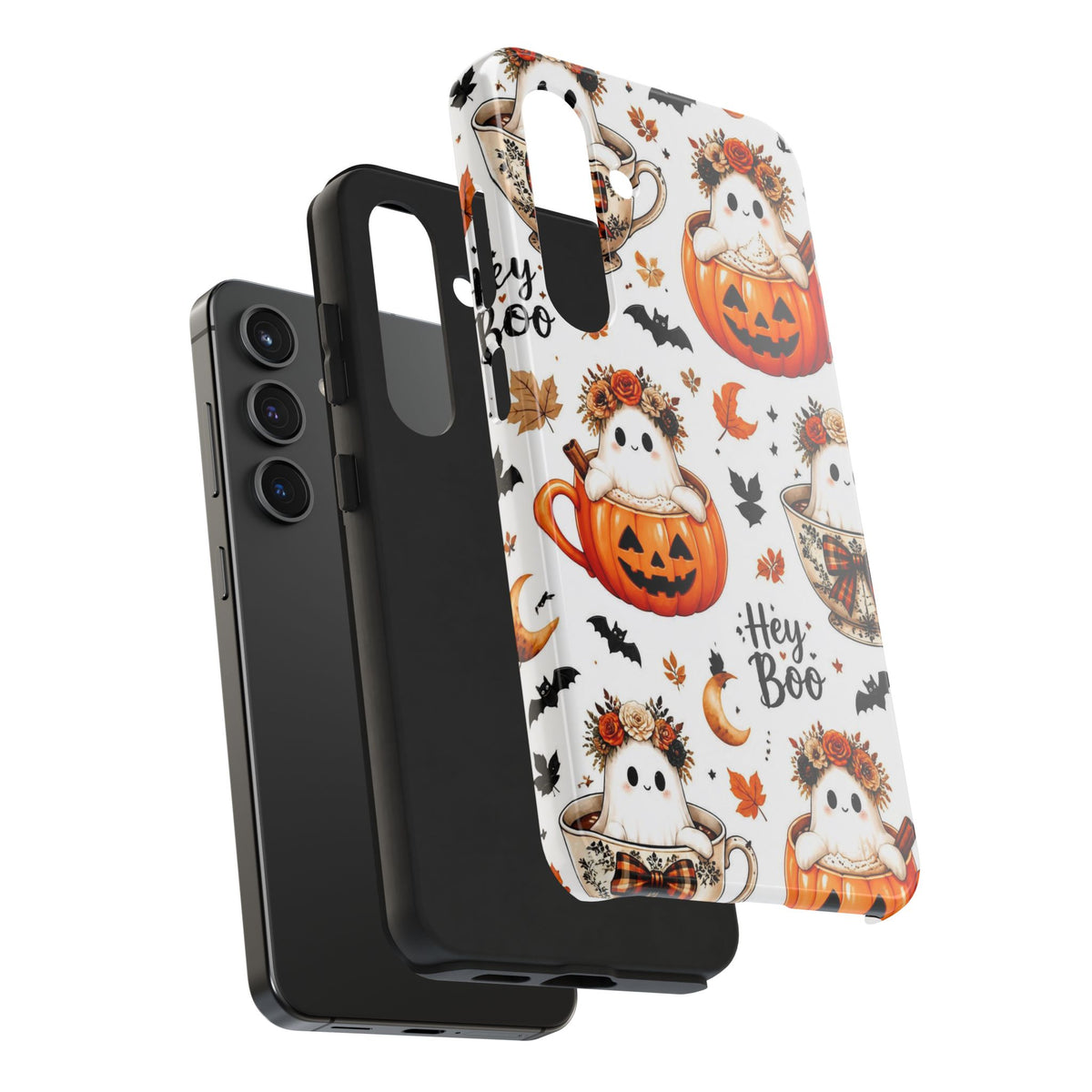 Hey Boo Halloween Phone Case Spooky Ghost Tough Protective iPhone Samsung Galaxy Cover Festive Collection