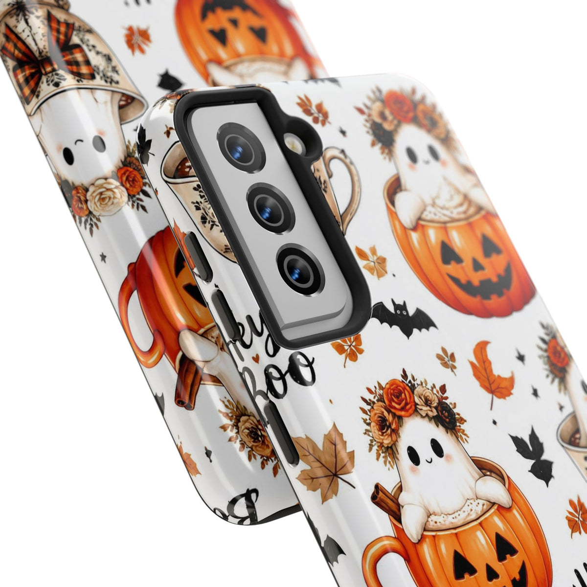 Hey Boo Halloween Phone Case Spooky Ghost Tough Protective iPhone Samsung Galaxy Cover Festive Collection