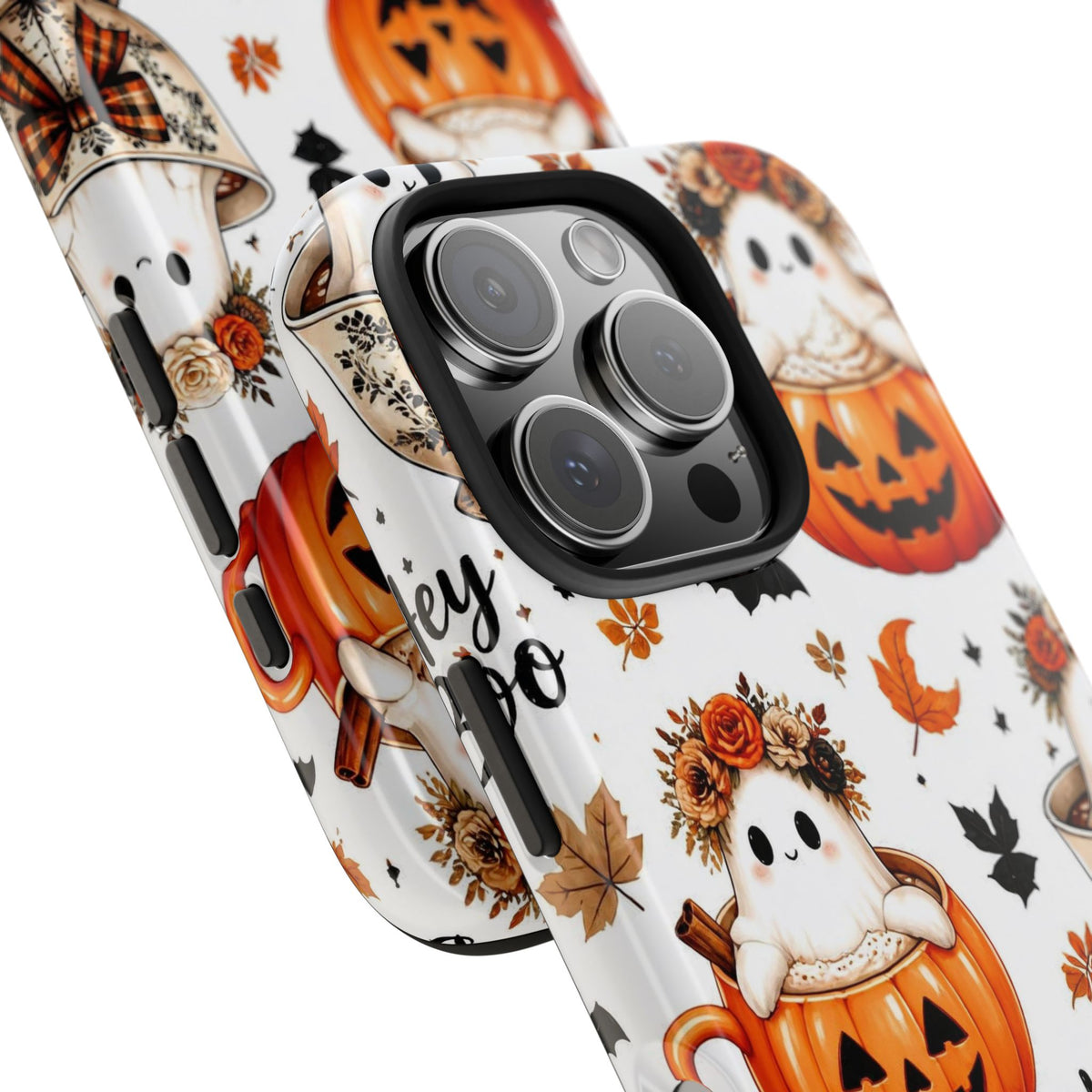 Hey Boo Halloween Phone Case Spooky Ghost Tough Protective iPhone Samsung Galaxy Cover Festive Collection