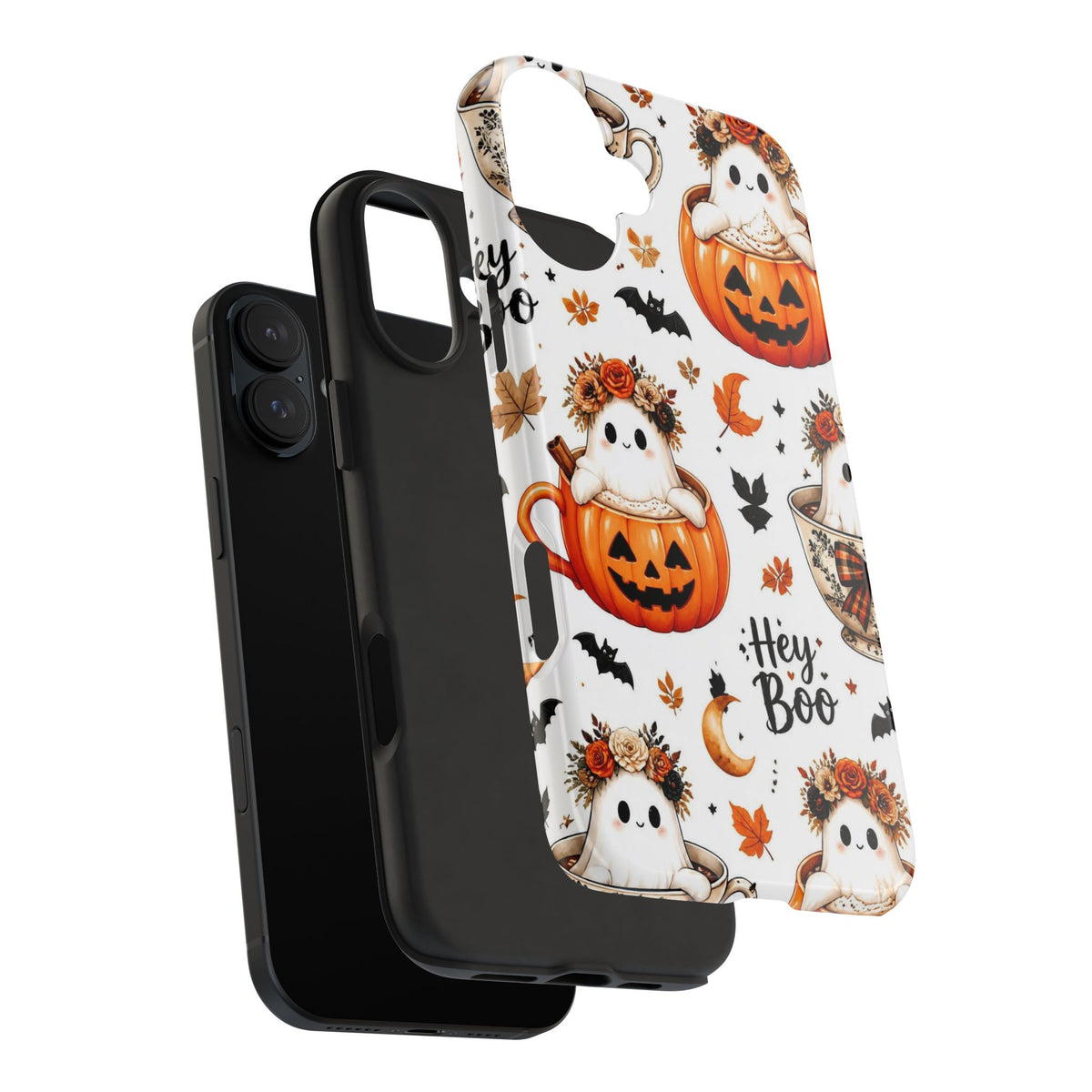Hey Boo Halloween Phone Case Spooky Ghost Tough Protective iPhone Samsung Galaxy Cover Festive Collection