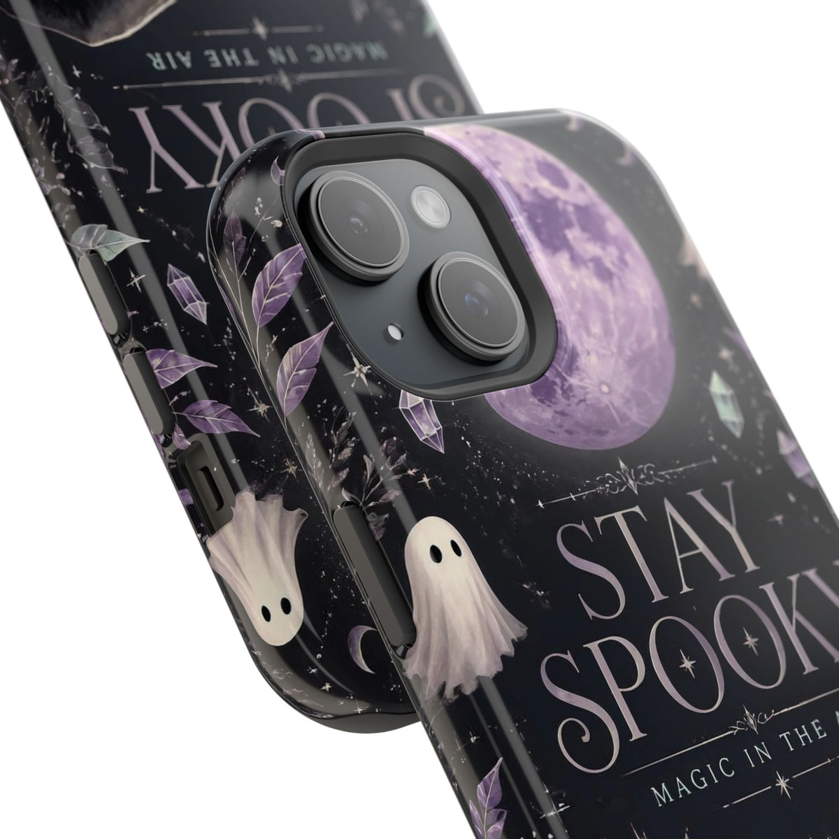 Stay Spooky Halloween Phone Case Witchy Purple Moon Tough Protective iPhone Samsung Galaxy Cover Festive Collection