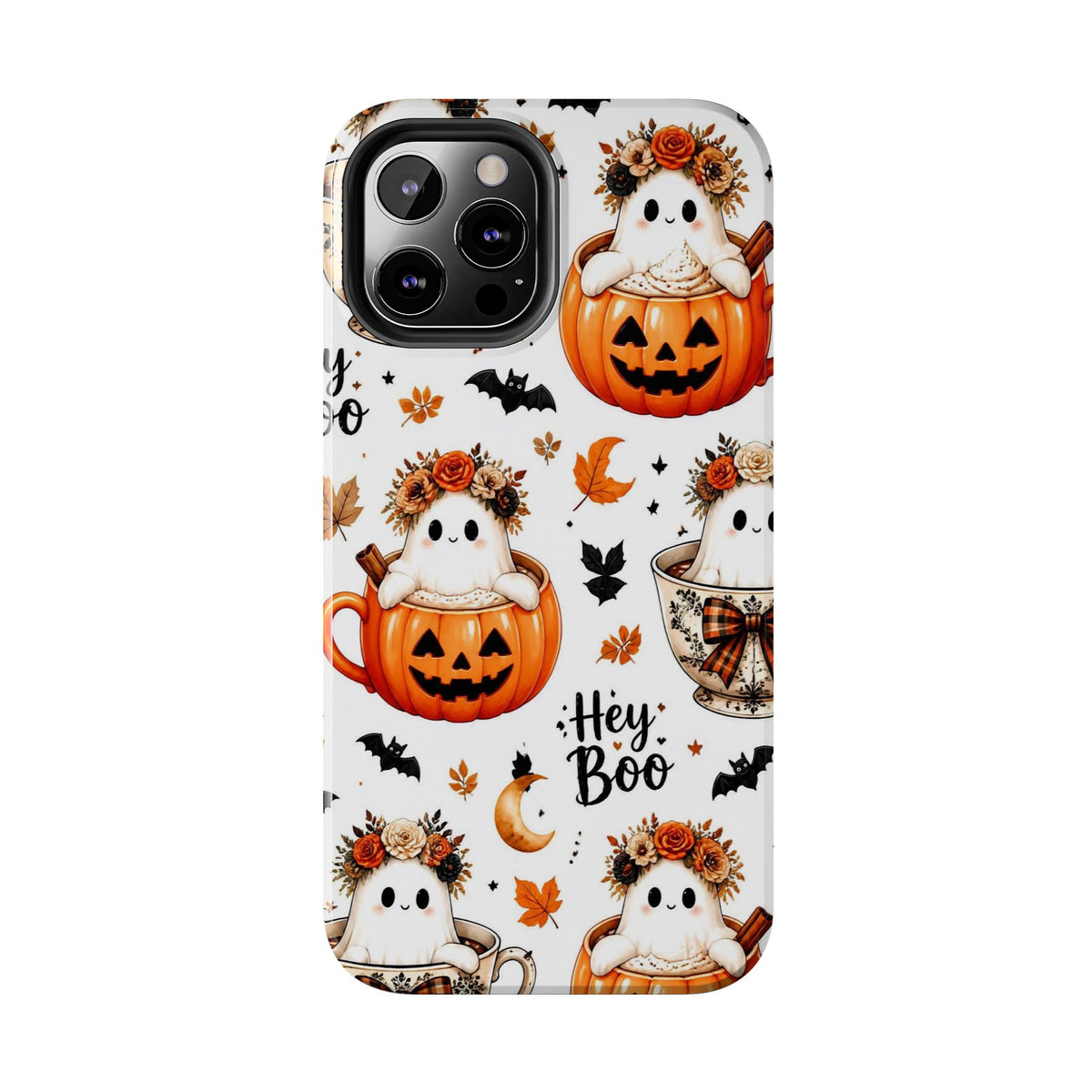 Hey Boo Halloween Phone Case Spooky Ghost Tough Protective iPhone Samsung Galaxy Cover Festive Collection