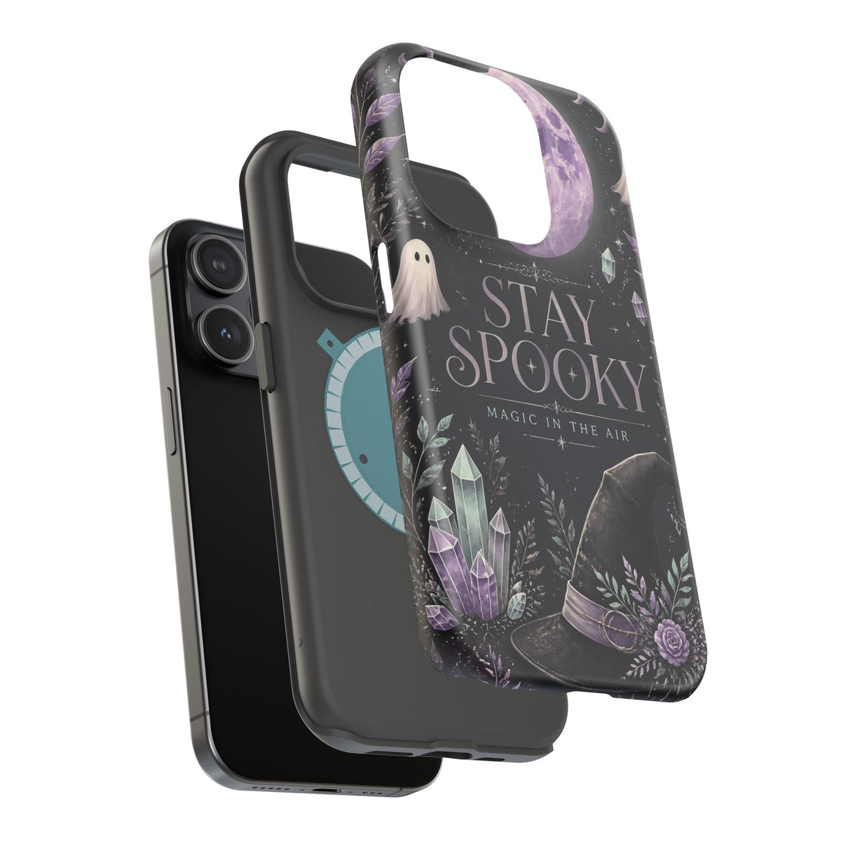 Stay Spooky Halloween Phone Case Witchy Purple Moon Tough Protective iPhone Samsung Galaxy Cover Festive Collection