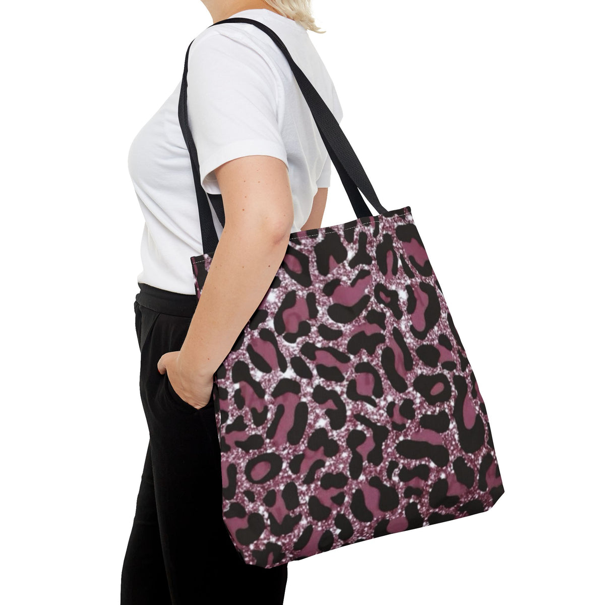 Pink Leopard Print Tote Bag – Glam Animal Print Shoulder Bag | Stylish Everyday Accessory