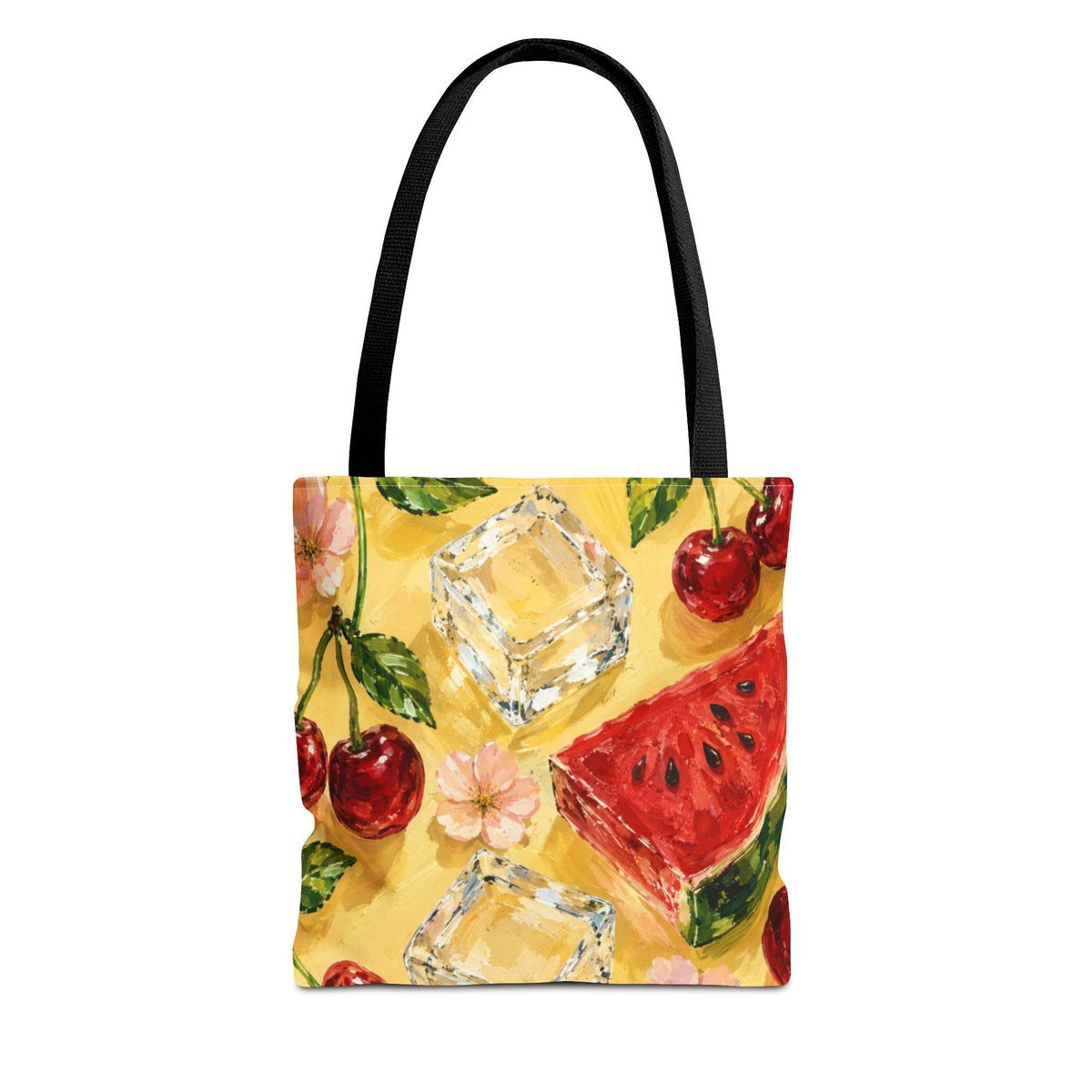 Summer Fruit Tote Bag – Cherry & Watermelon AOP Bag | Colorful Everyday Accessory