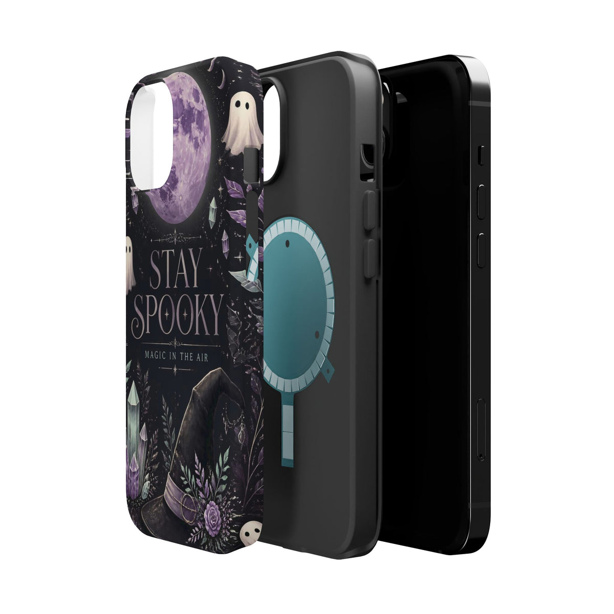 Stay Spooky Halloween Phone Case Witchy Purple Moon Tough Protective iPhone Samsung Galaxy Cover Festive Collection