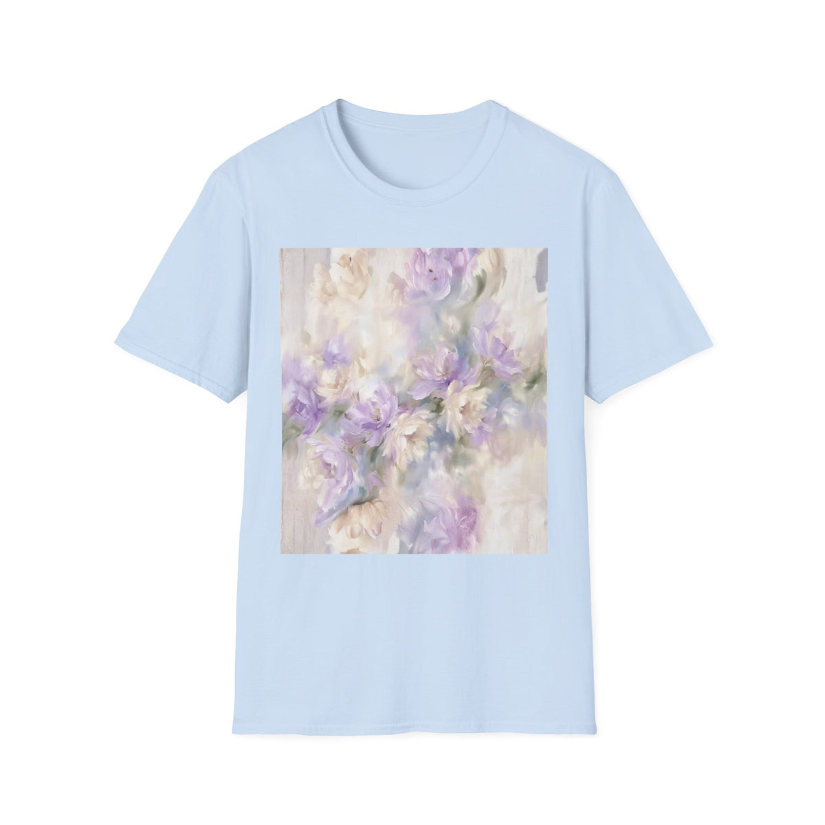 Abstract Floral Graphic T-Shirt, Modern Botanical Art Tee, Artistic Flower Print Shirt