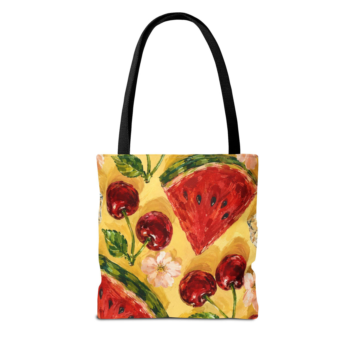 Summer Fruit Tote Bag – Cherry & Watermelon AOP Bag | Colorful Everyday Accessory