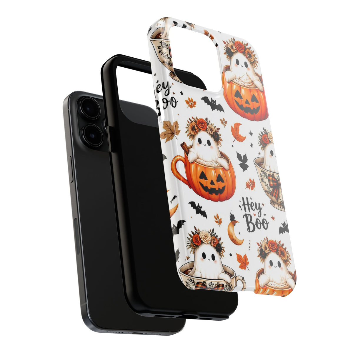 Hey Boo Halloween Phone Case Spooky Ghost Tough Protective iPhone Samsung Galaxy Cover Festive Collection