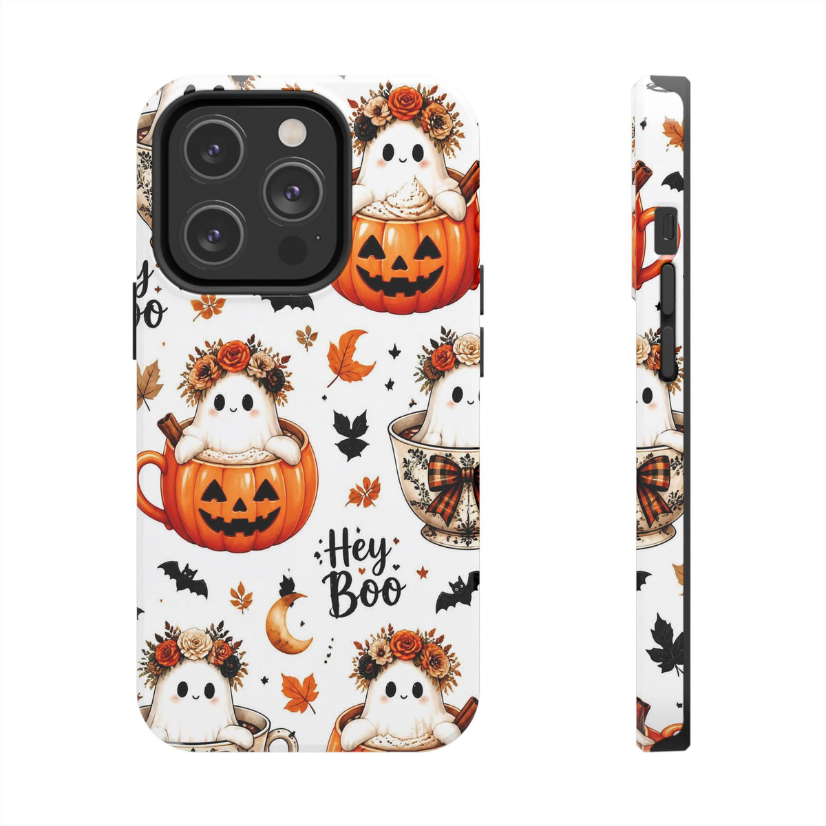 Hey Boo Halloween Phone Case Spooky Ghost Tough Protective iPhone Samsung Galaxy Cover Festive Collection