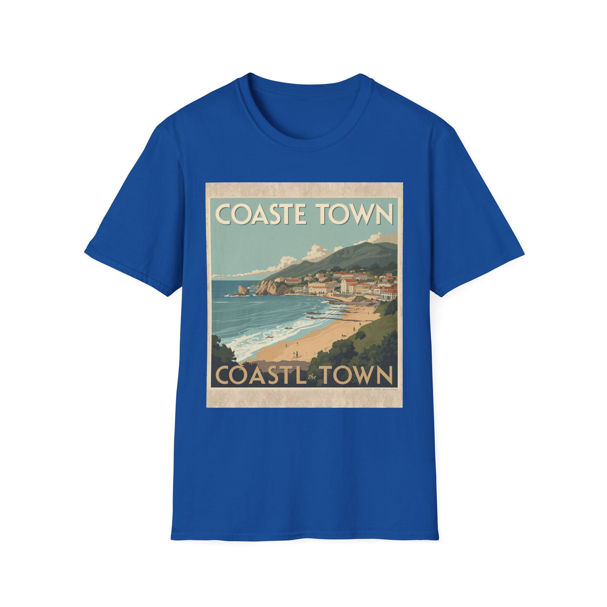 Vintage Coastal Graphic T-Shirt, Retro Beach Poster Tee, Ocean-Inspired Unisex Shirt