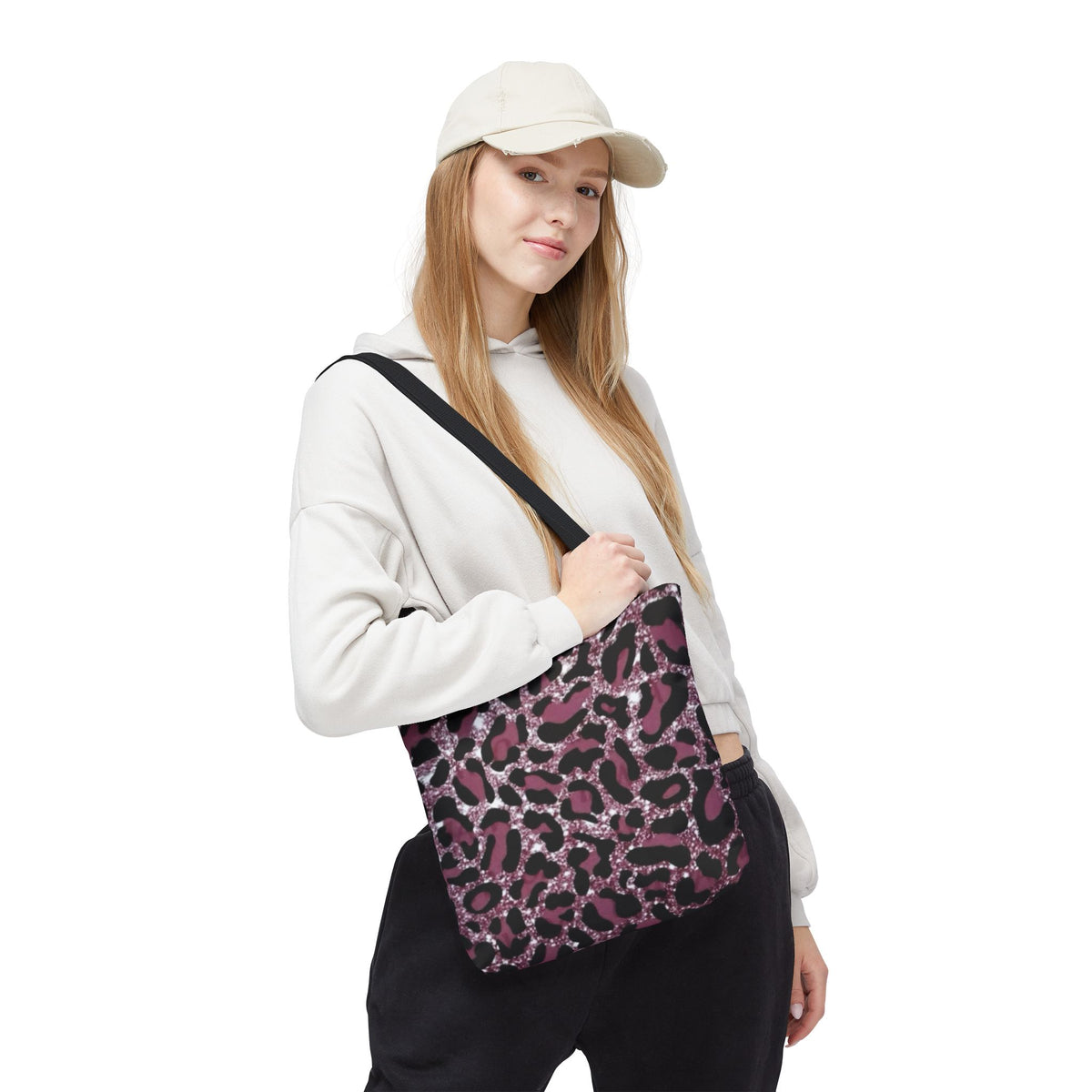 Pink Leopard Print Tote Bag – Glam Animal Print Shoulder Bag | Stylish Everyday Accessory