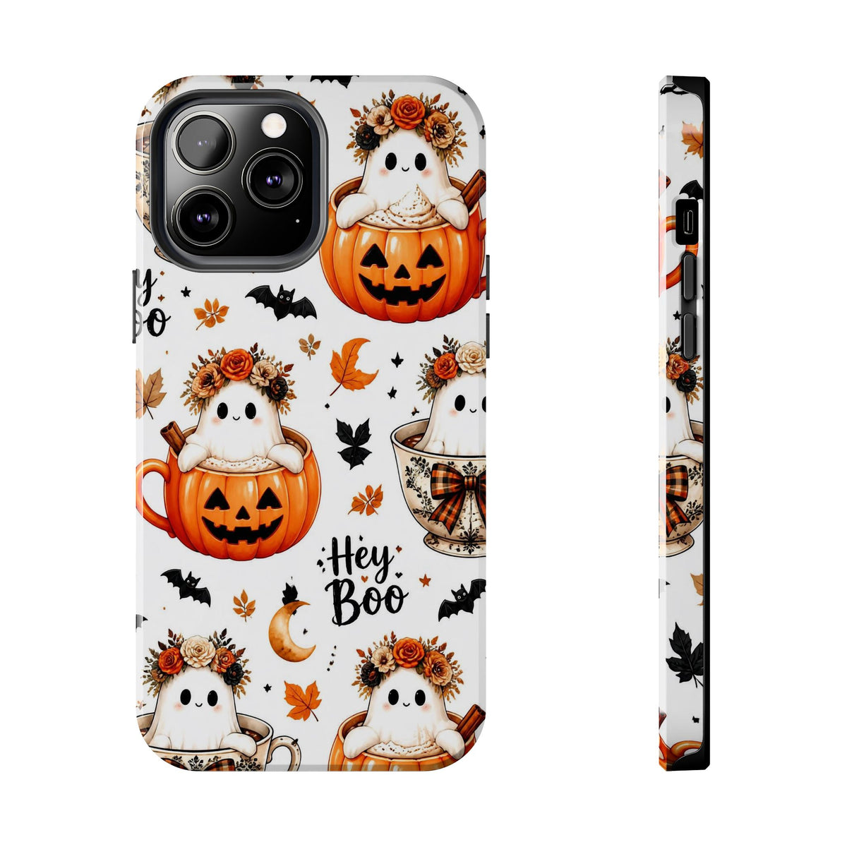 Hey Boo Halloween Phone Case Spooky Ghost Tough Protective iPhone Samsung Galaxy Cover Festive Collection