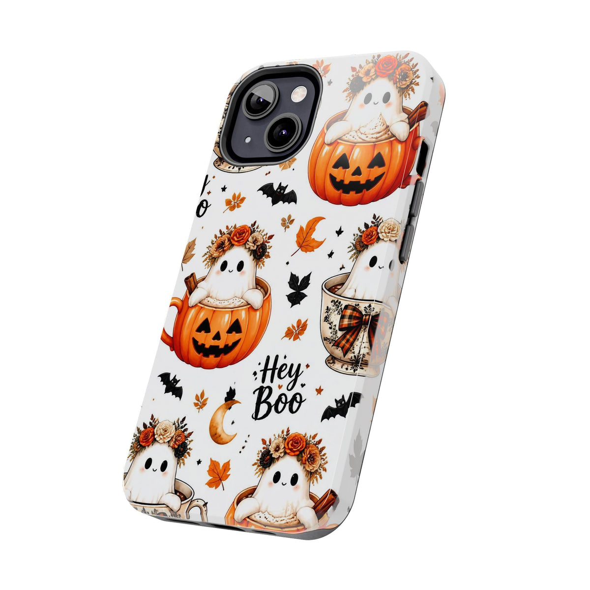 Hey Boo Halloween Phone Case Spooky Ghost Tough Protective iPhone Samsung Galaxy Cover Festive Collection