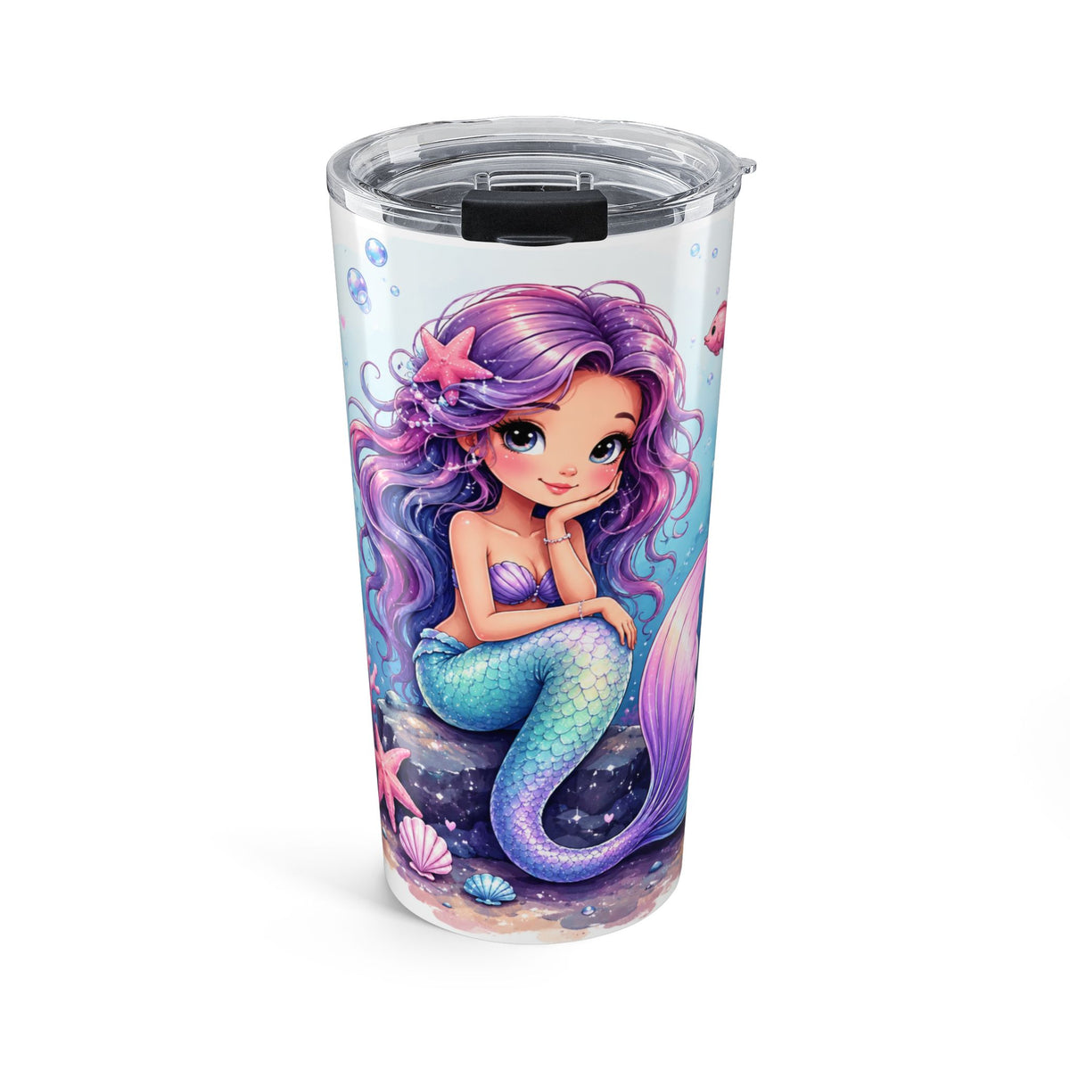 Cute Mermaid Tumbler for Girls Kids Mermaid Drinkware Magical Ocean Gift for Mermaid Lovers Birthday Gift for Girls drinkware